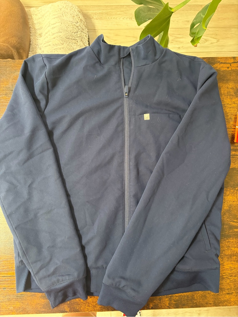 Fabletics Navy Full-Zip Utility Jacket